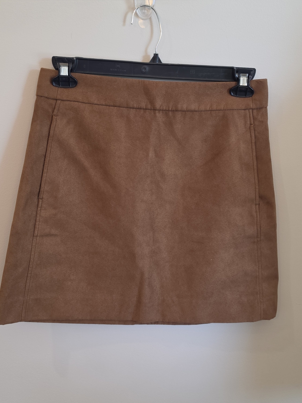 J. Crew Brown Suede-Look Mini Skirt